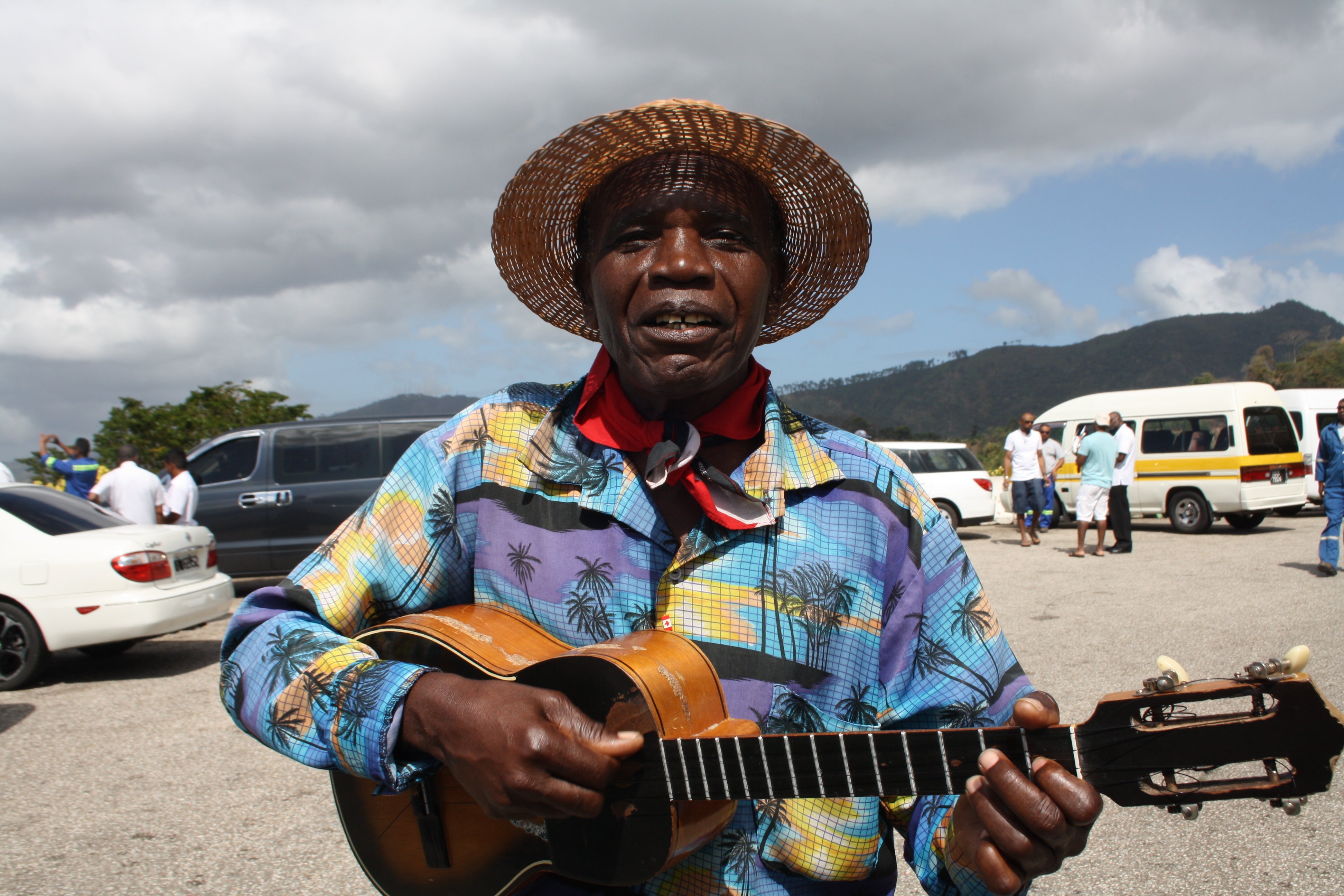 Musical mash-up: A Calypso artist at the Lady Young Lookou