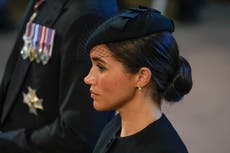 Meghan Markle wears a gift from the Queen for service at Westminster Hall
