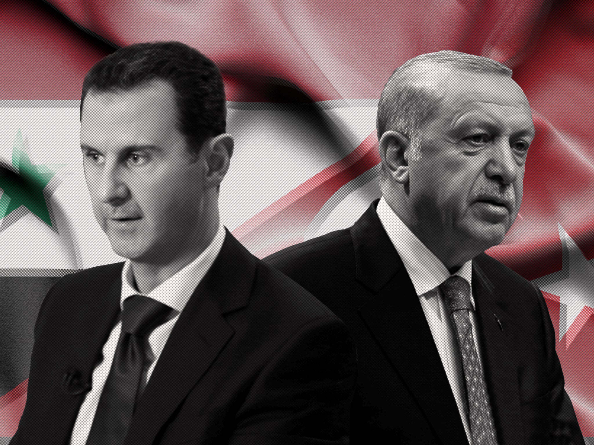 Bashar al-Assad and Recep Tayyip Erdogan