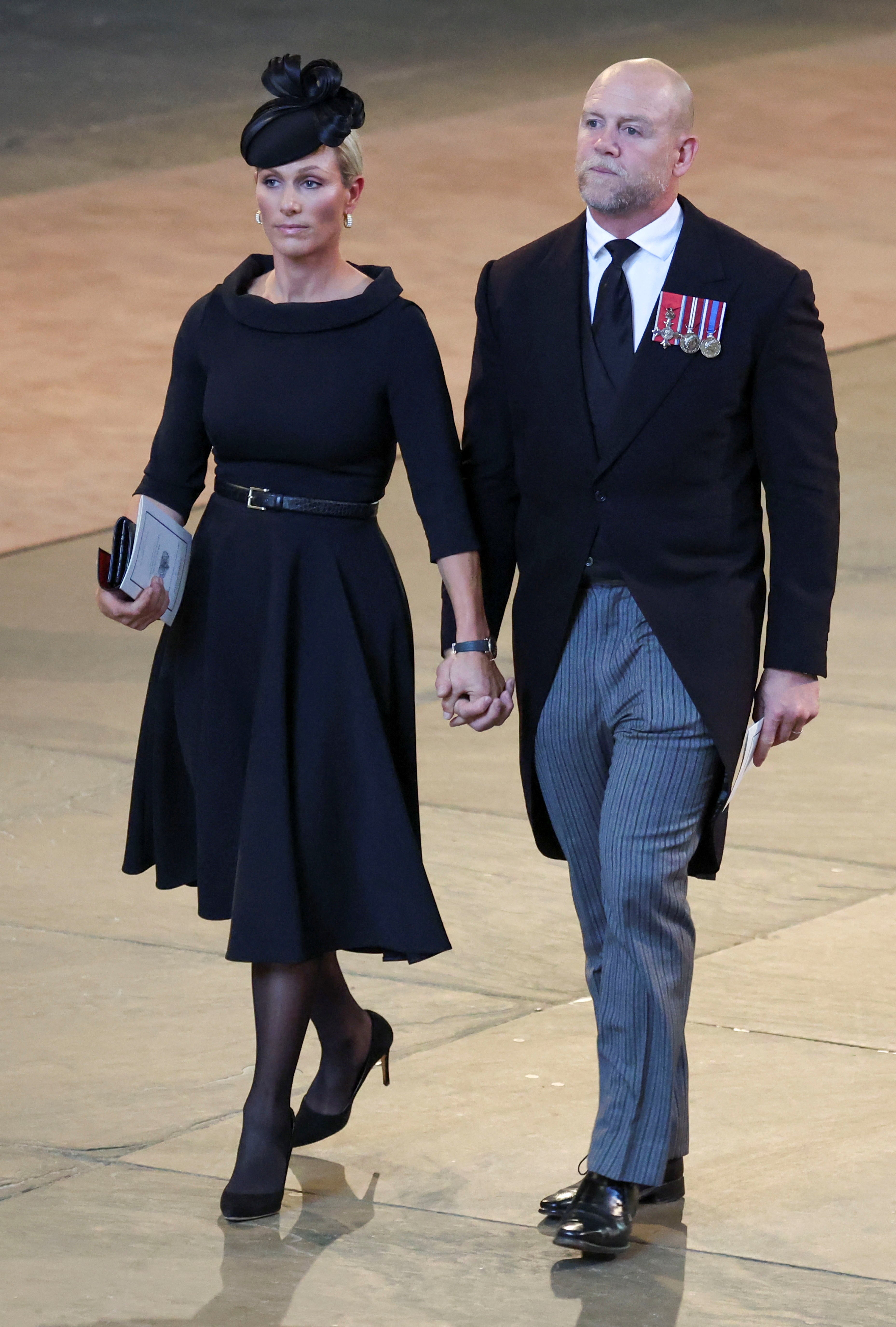 Zara Tindall and her husband Mike also held hands