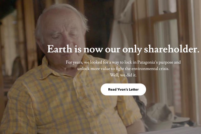 <p>Yvon Chouinard seen in a video by Patagonia to announce his decision to give the company to an environmental trust and non-profit</p>