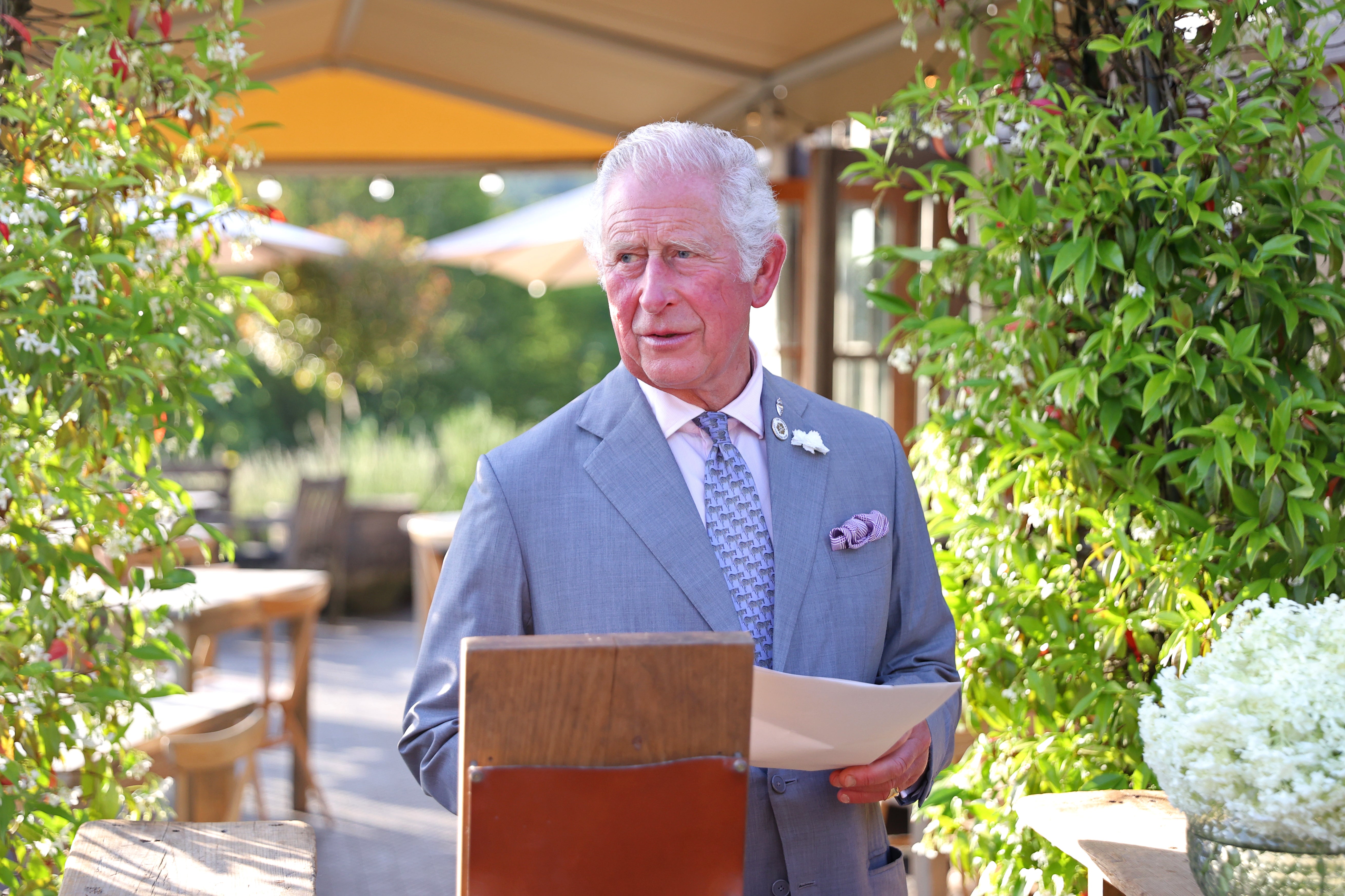 The Prince of Wales at the Duchy of Cornwall Nursery in Lostwithiel, Cornwall (Chris Jackson/PA)