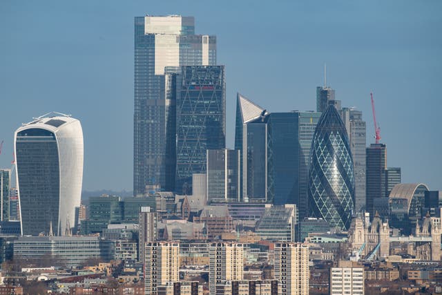 City of London skyline (Dominic Lipinski/PA)