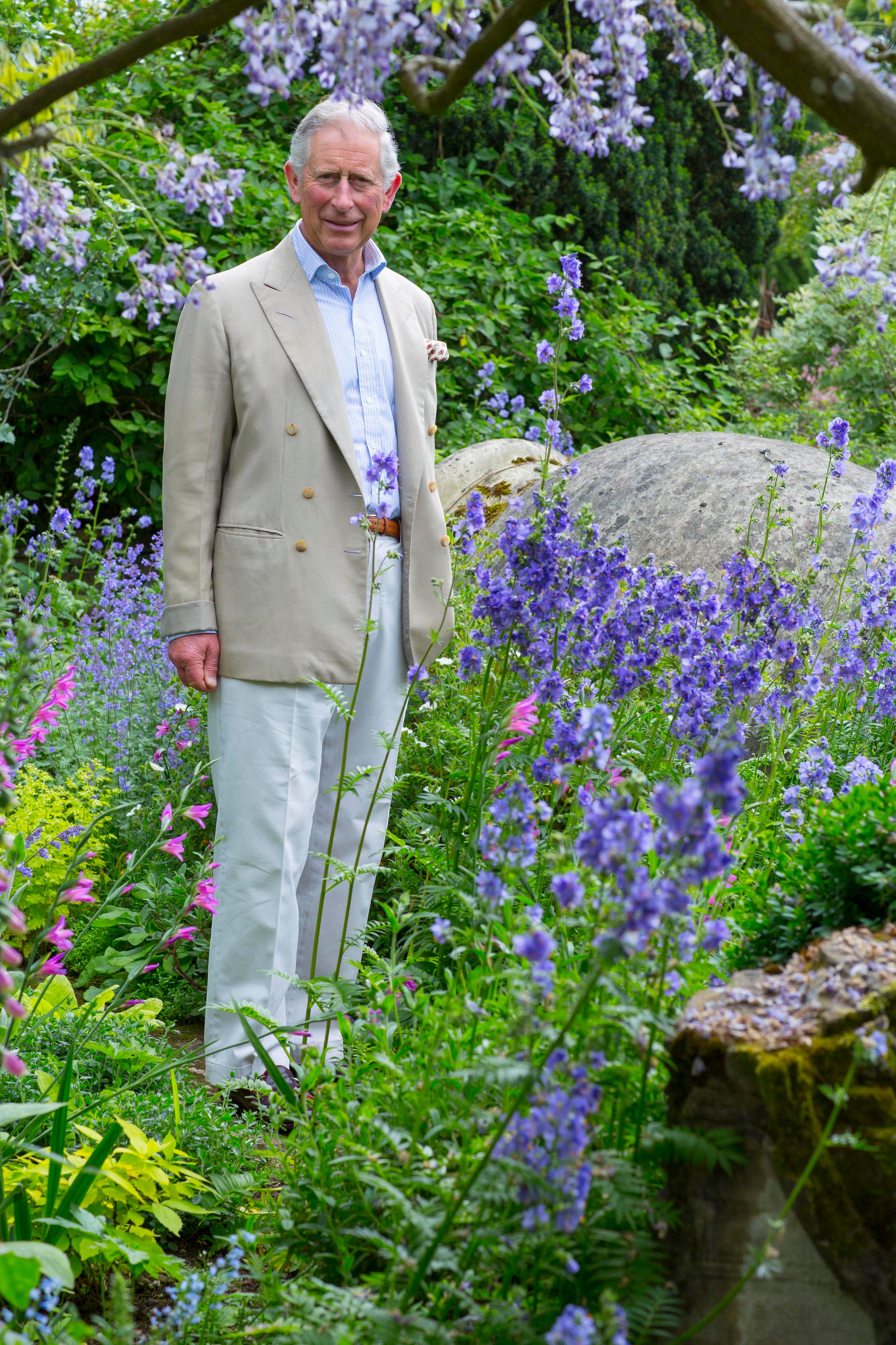 Charles among the blooms at Highgrove
