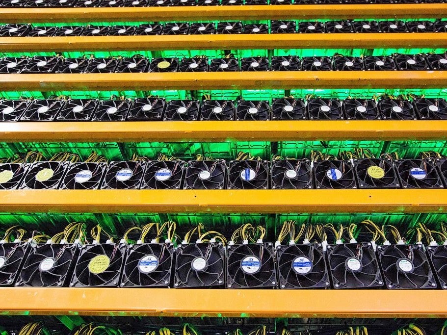 A cryptocurrency mining operation at BitFarms in Saint Hyacinthe, Quebec
