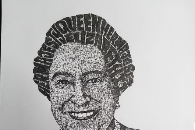 Filipino student Nino Angelo Orosco used ballpoint pens to create a drawing of the Queen (Nino Angelo Orosco/PA)