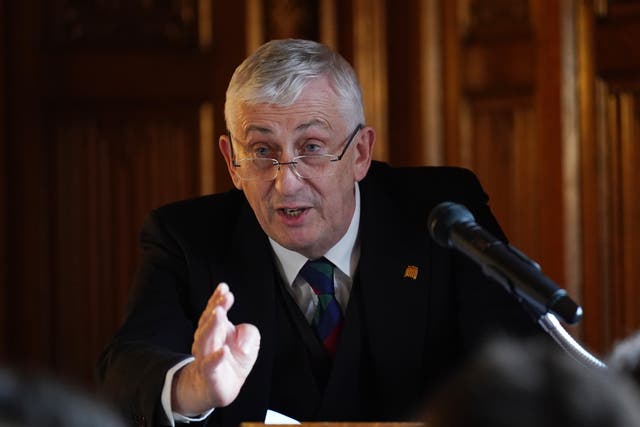 Commons Speaker Sir Lindsay Hoyle has said the forthcoming recess period should be cut short to push on with business following a pause in politics in the wake of the Queen’s death (Yui Mok/PA)