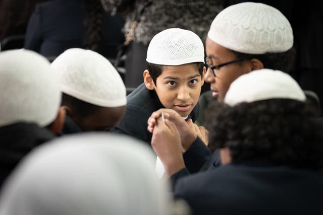 <p>File Schoolchildren from London join Muslims from across the UK at Regent’s Park Mosque </p>