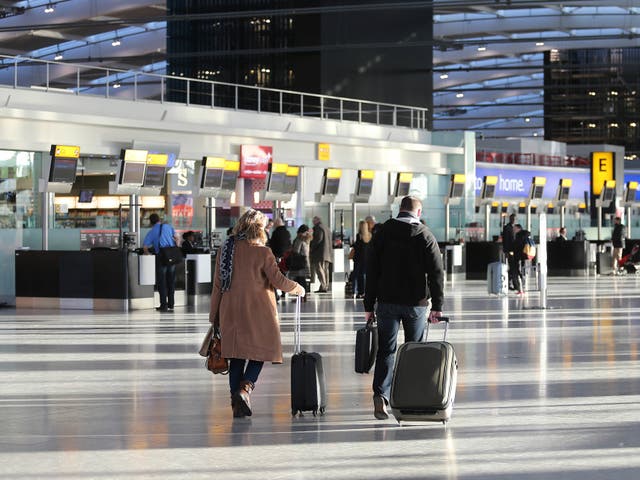 <p>Ground stop: Many British Airways flights to and from Heathrow Terminal 5 have been grounded to comply with airspace restrictions</p>