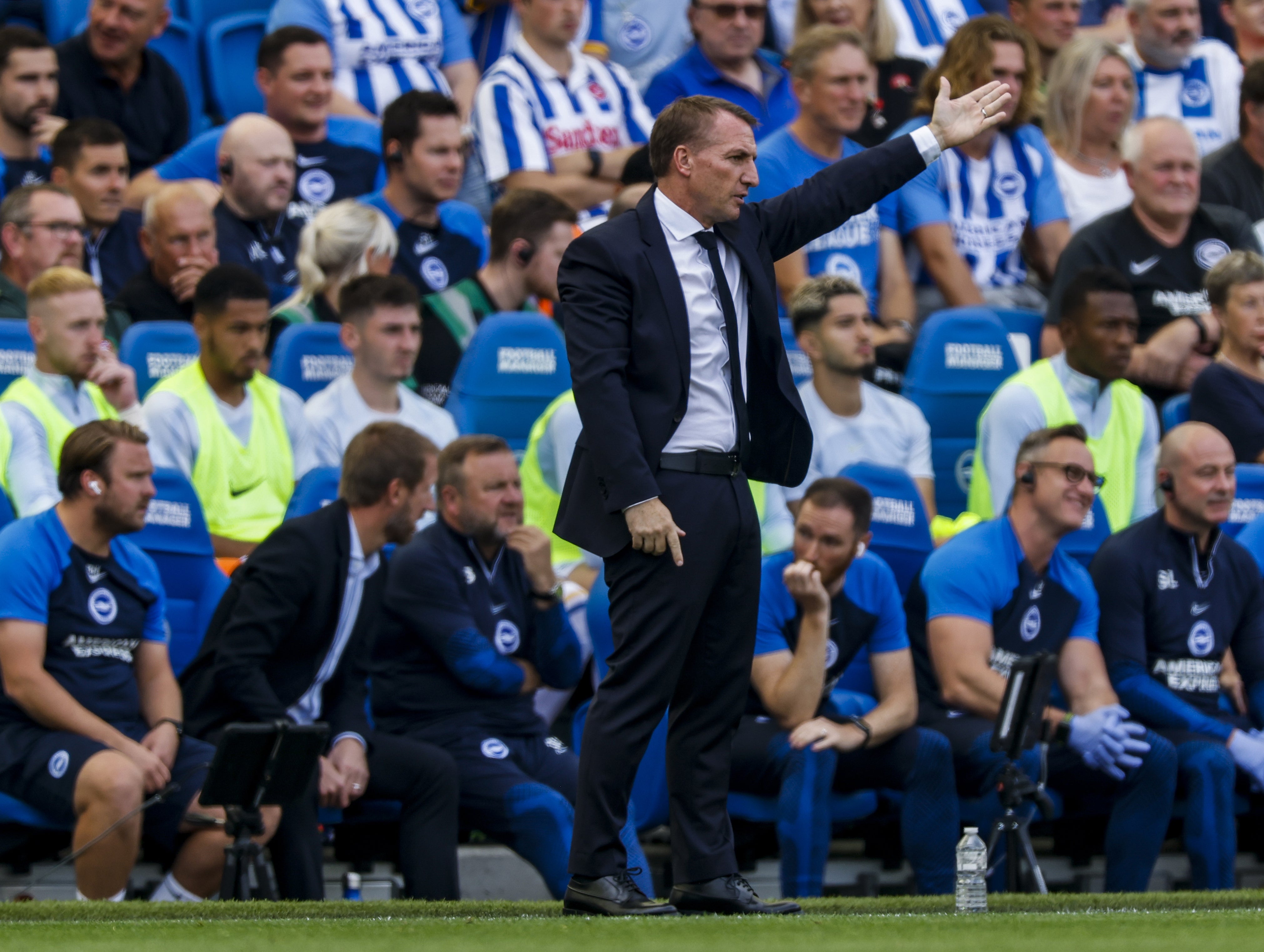 Leicester manager Brendan Rodgers takes his team to Tottenham on Saturday (Steven Paston/PA)