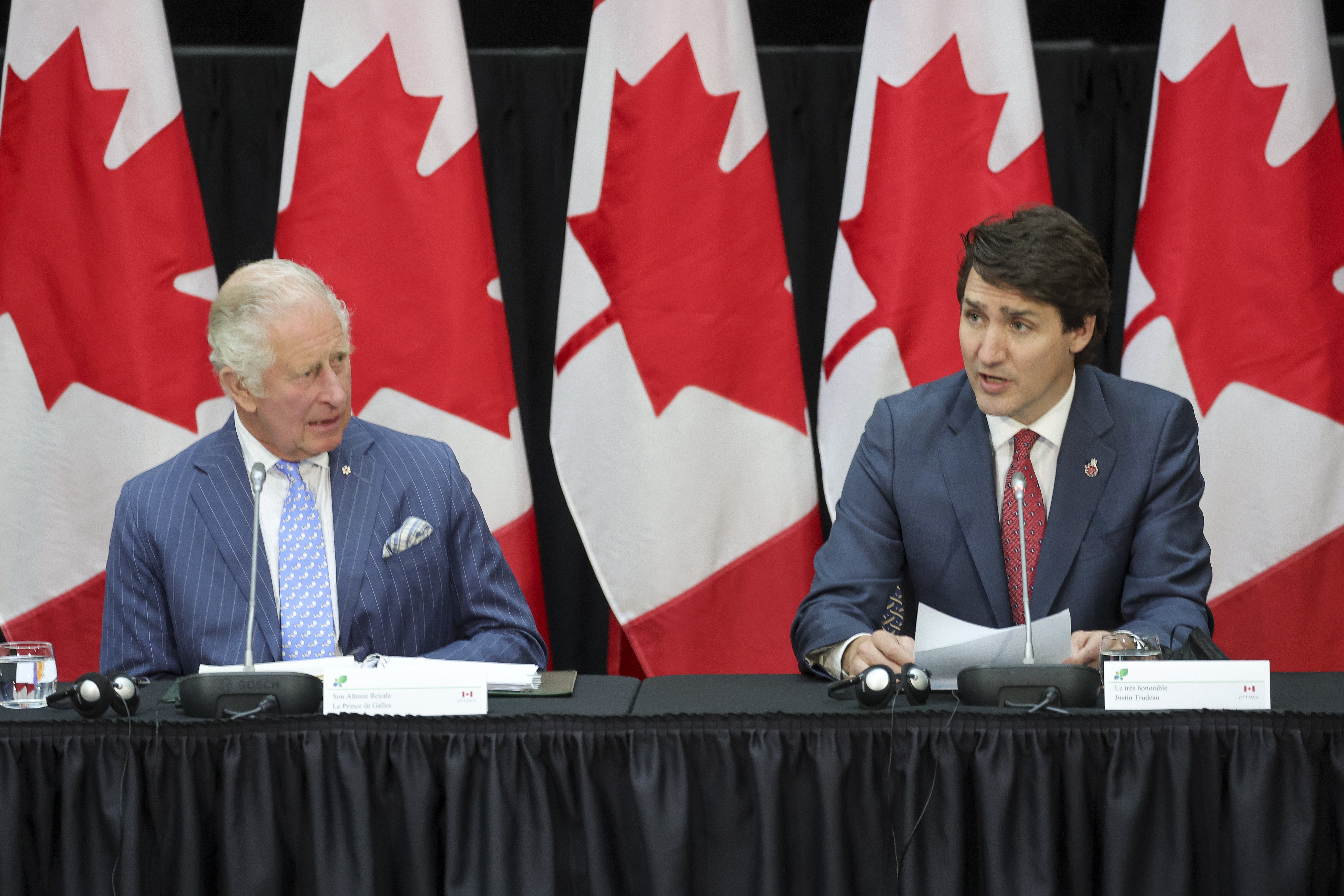 The future King visited Canada in May and is seen here with Justin Trudeau (Chris Jackson/PA)