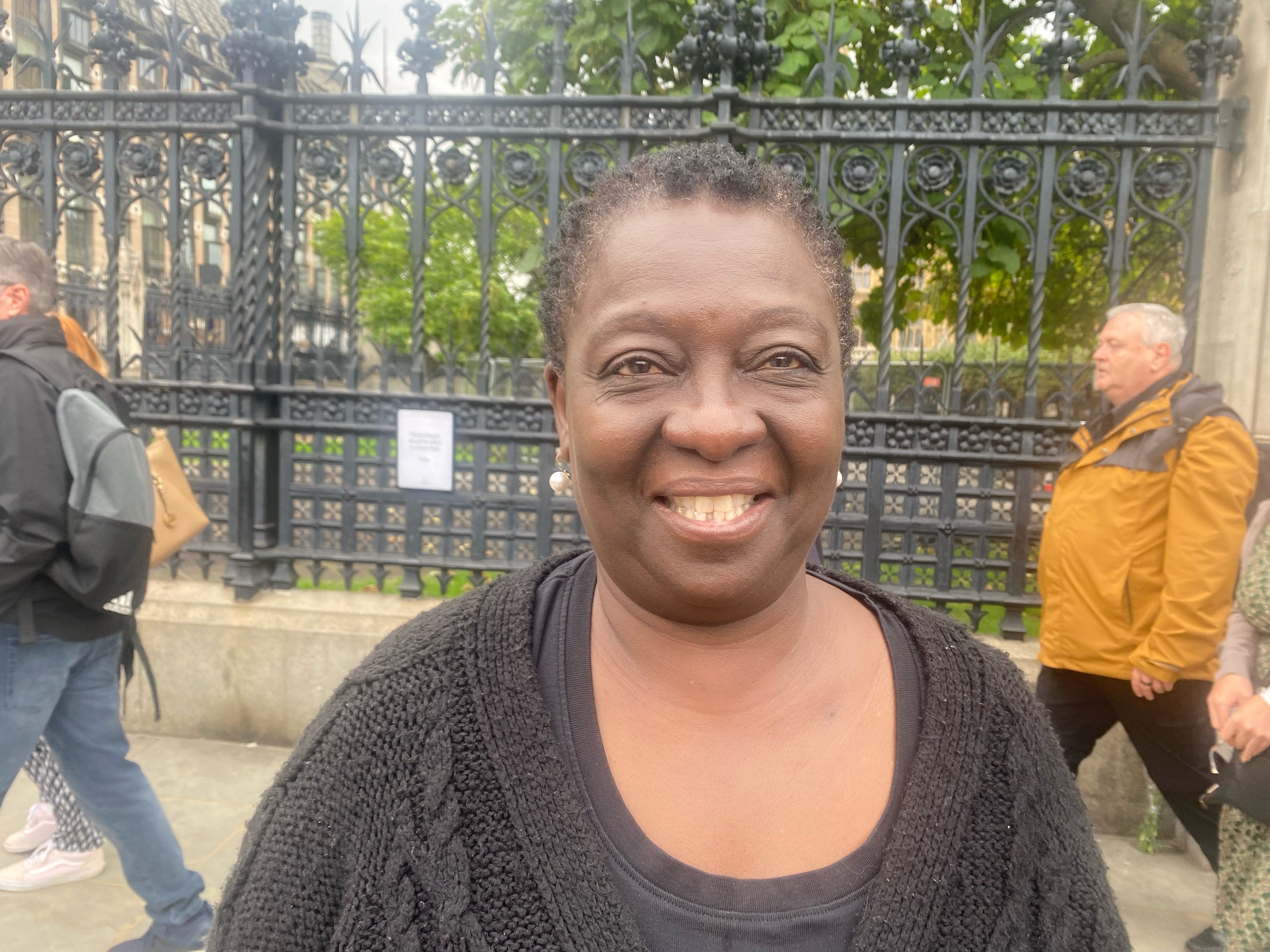 Esme Martins, 65, retired judge, at Westminster Hall (Nina Lloyd/PA)