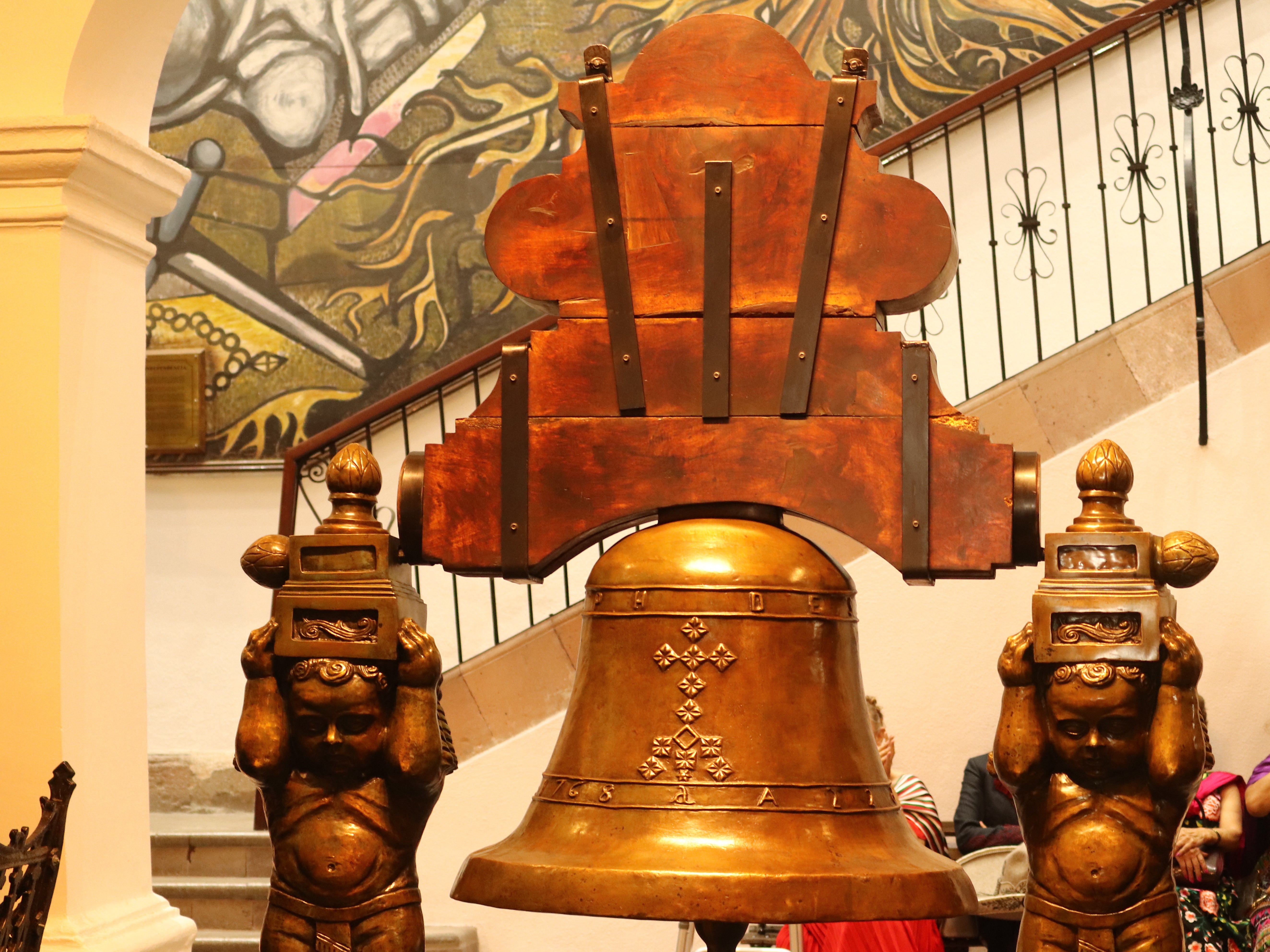 A replica of the ‘independence bell’ at Casa Mariano Abasolo in the city of Dolores Hidalgo, Guanajuato