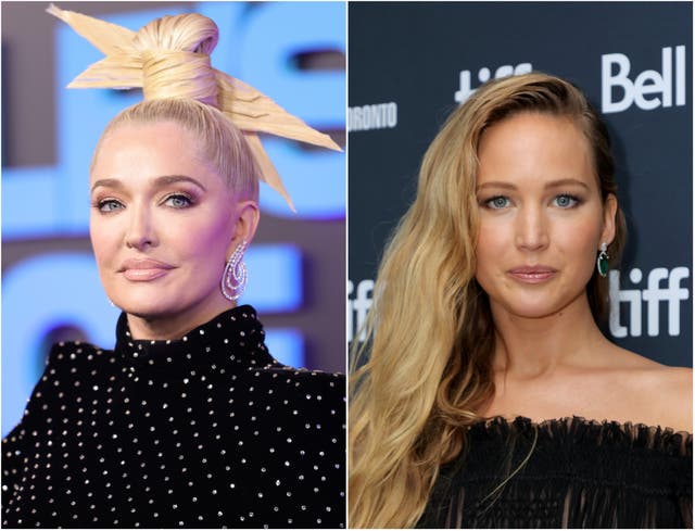 <p>Erika Jayne (left) and Jennifer Lawrence</p>