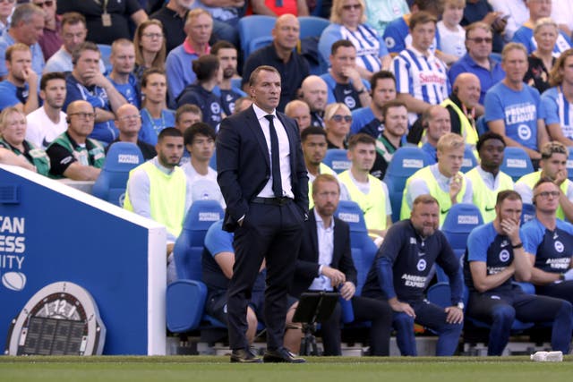Leicester manager Brendan Rodgers is under pressure (Steven Paston/PA)