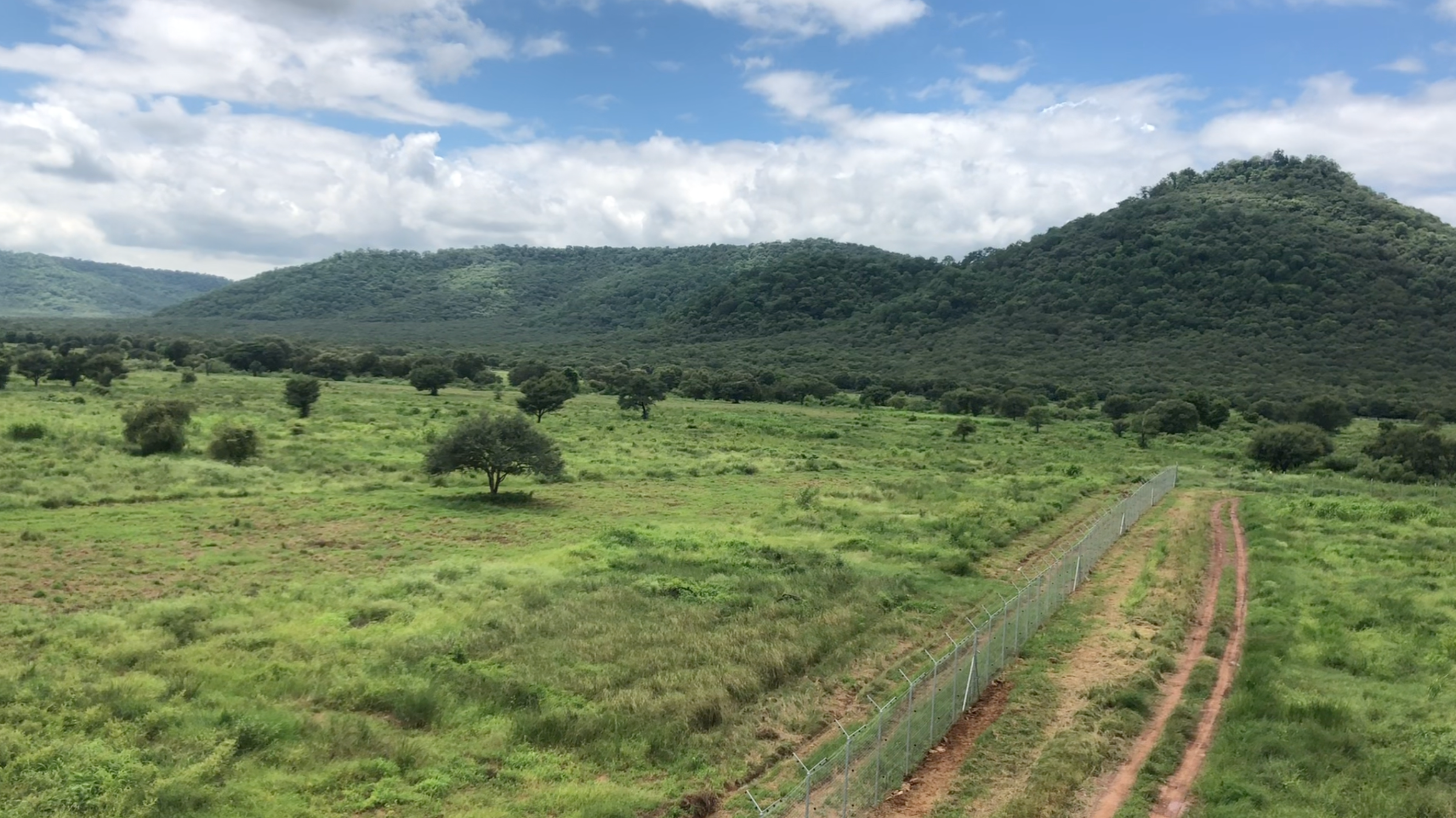 An aerial view of the Kuno National Park shows the vast land where eight cheetahs being flown down from Namibia will cohabitate in India’s ambitious Project Cheetah for translocation of the wild cat.