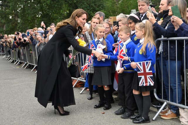 <p>The Princess of Wales meets students from Howard Junior School in King’s Lynn at Sandringham on Thursday 15 September</p>