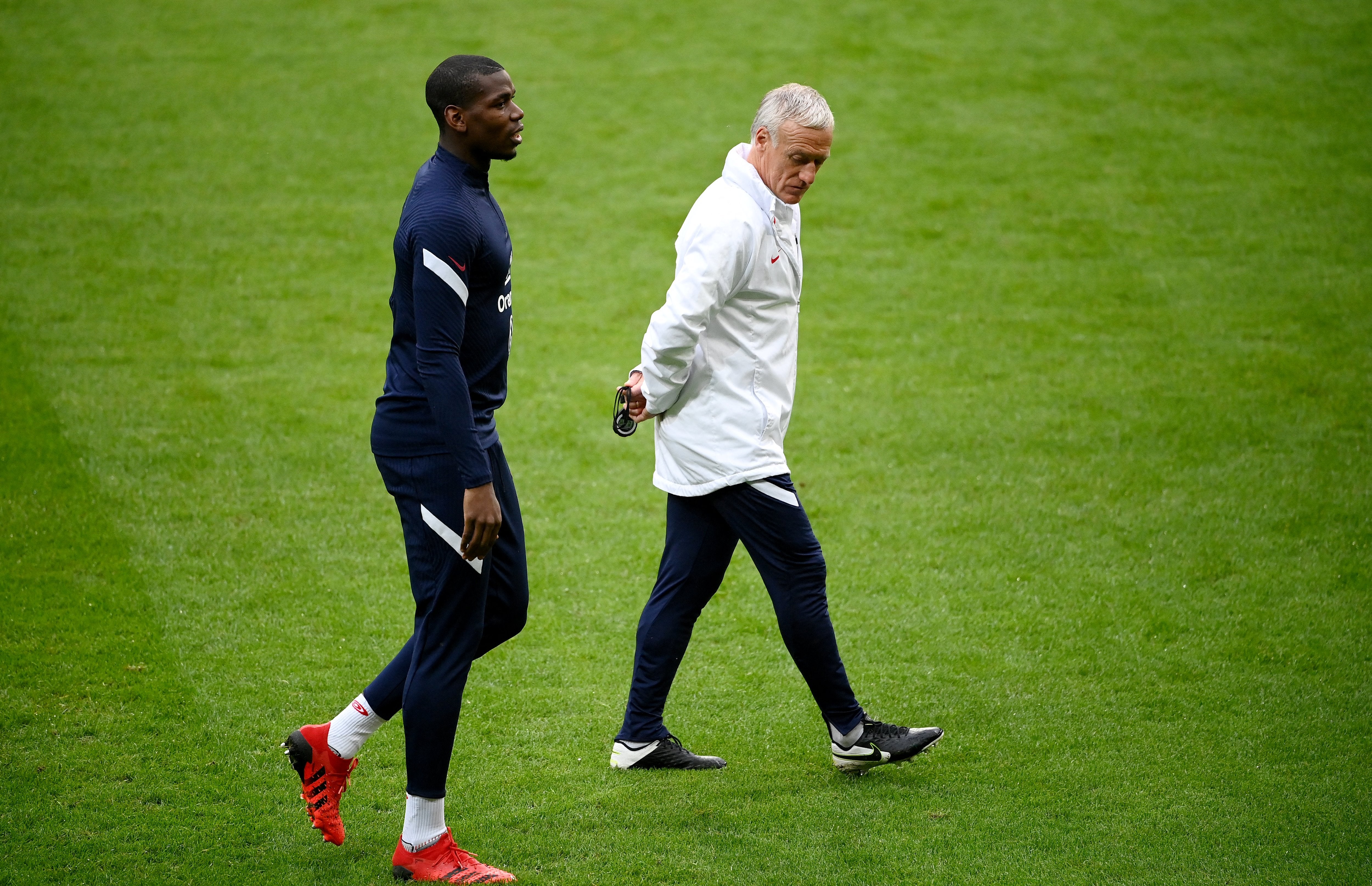 Didier Deschamps (right) has suggested he will not take players who are not fully fit to the World Cup