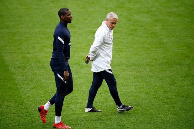 <p>Didier Deschamps (right) has suggested he will not take players who are not fully fit to the World Cup </p>