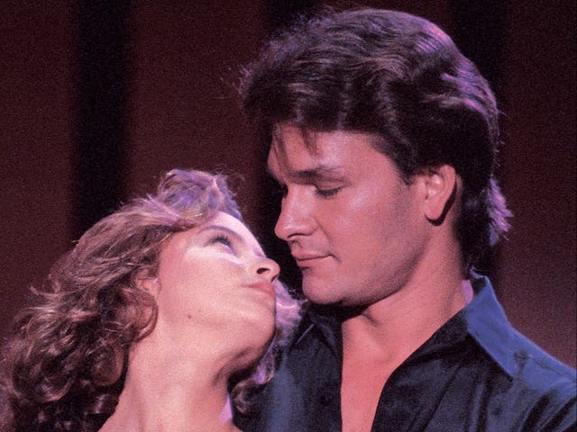 <p>Jennifer Grey and Patrick Swayze in ‘Dirty Dancing'</p>