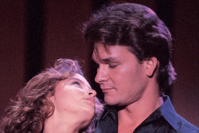 <p>Jennifer Grey and Patrick Swayze in ‘Dirty Dancing'</p>