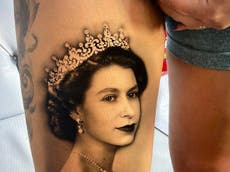 This Queen tribute tattoo actually looks like her