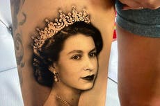 This Queen tribute tattoo actually looks like her