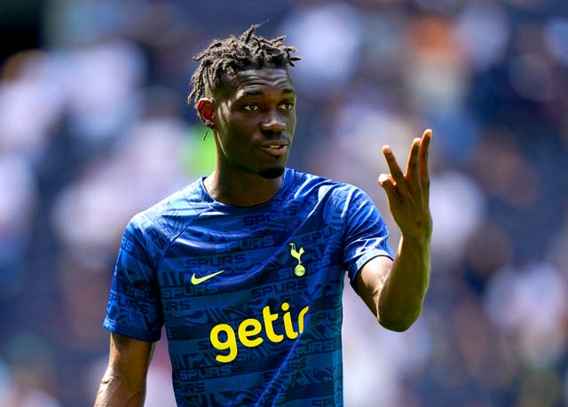 Yves Bissouma has made only one start for Tottenham since his summer arrival from Brighton (Kirsty O’Connor/PA)