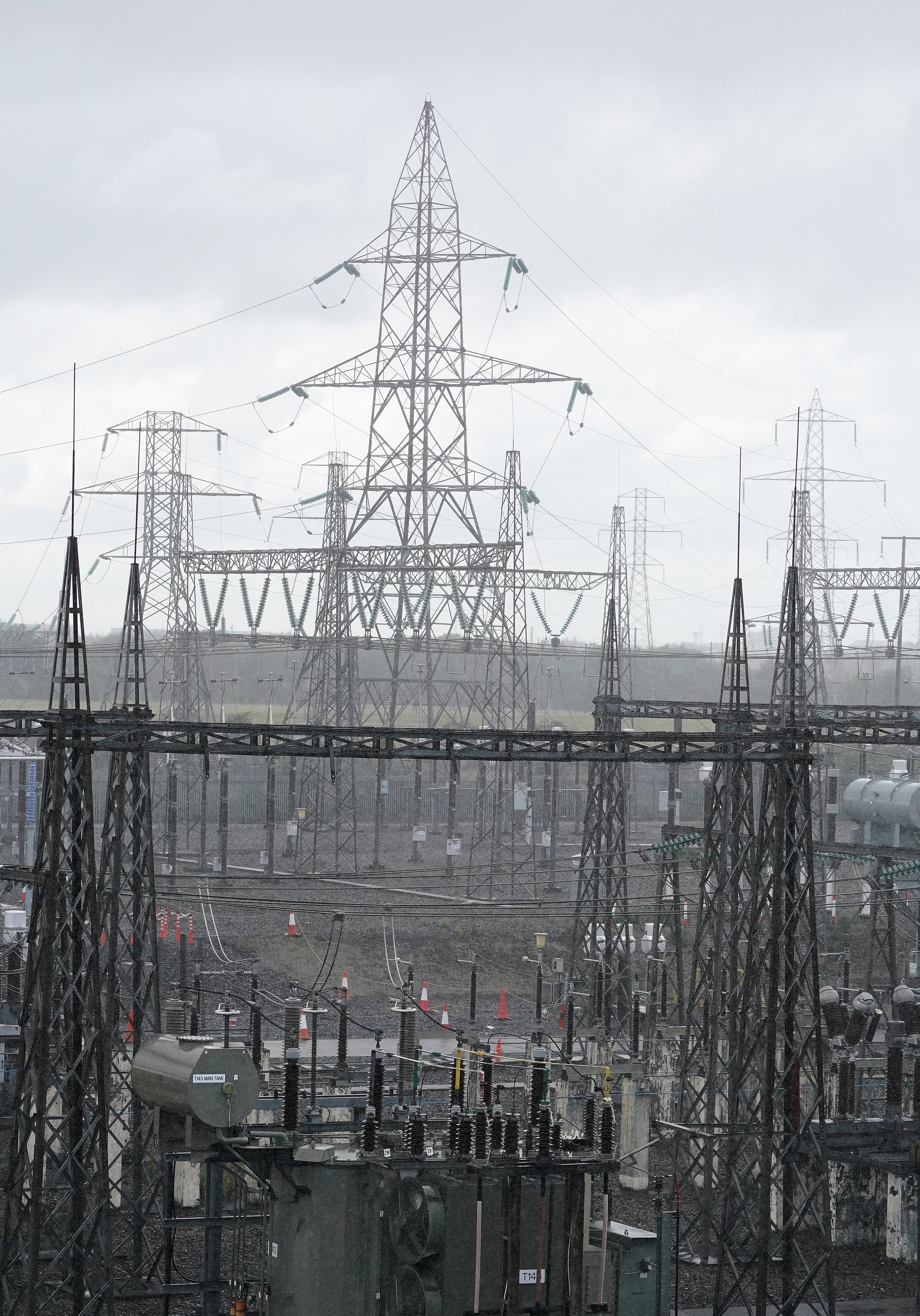 The ESB 220kV electric power station in Finglas, Dublin (Brian Lawless/PA)