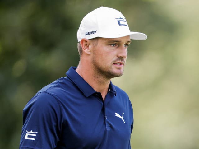 <p>Bryson DeChambeau during a practice round at the LIV Invitational Chicago</p>