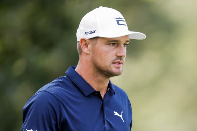 <p>Bryson DeChambeau during a practice round at the LIV Invitational Chicago</p>