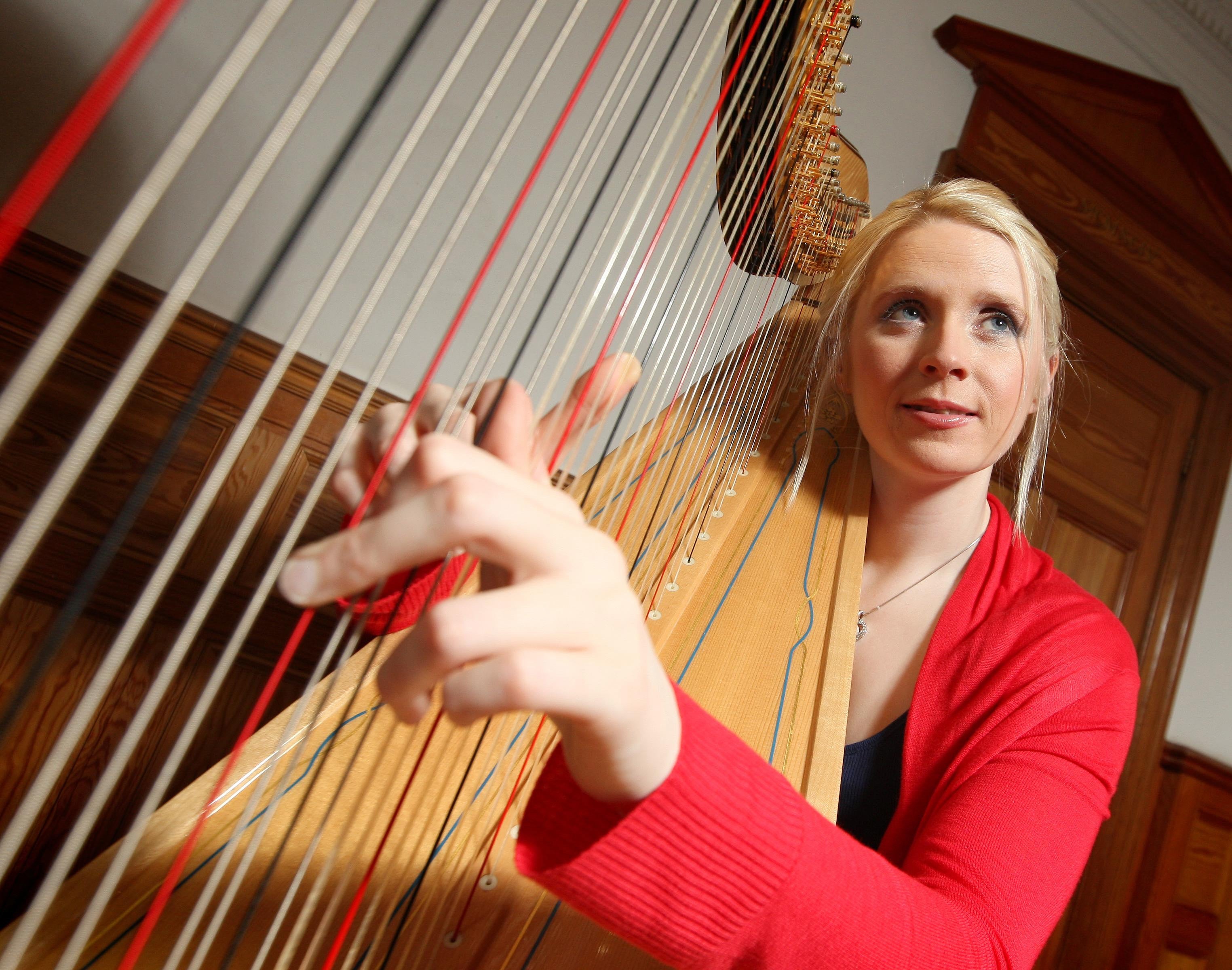 Harpist Claire Jones (PA)