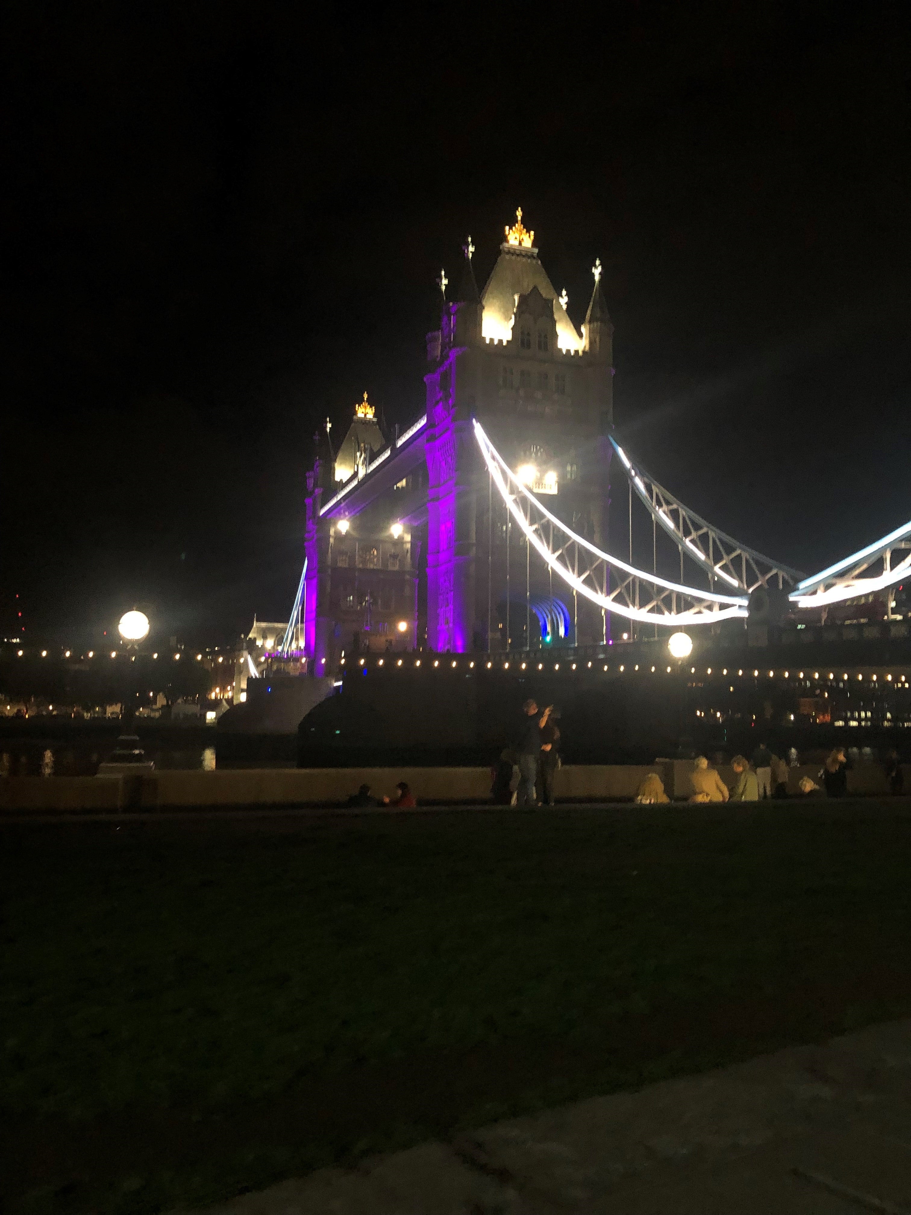 Tower Bridge lit up at night (Damon Smith/PA)