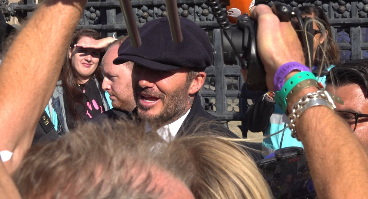 Emotional David Beckham queues for 13 hours to pay his respects to the Queen