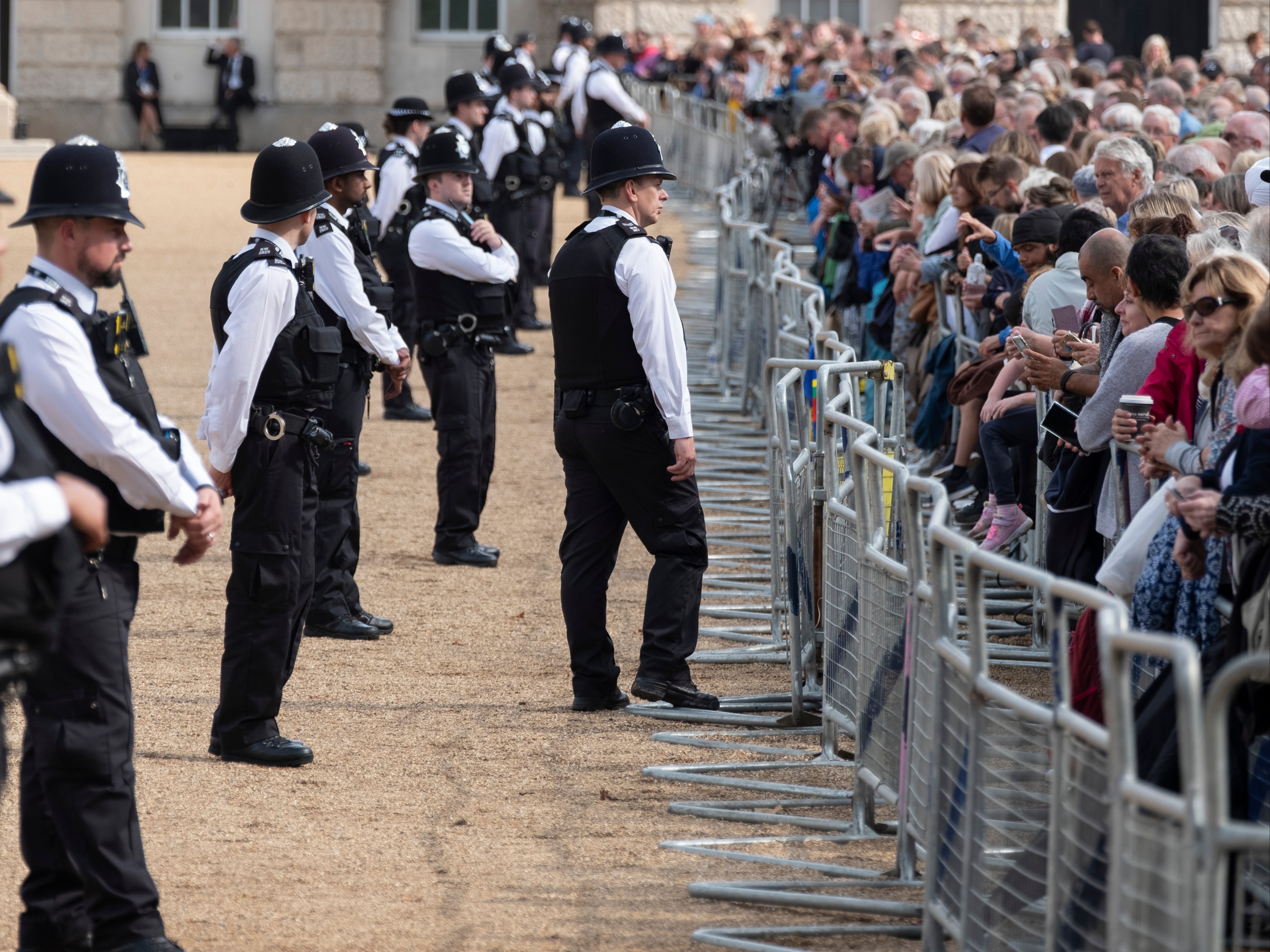 Horse Guards Parade last week as the Queen’s coffin was taken to Westminster Hall