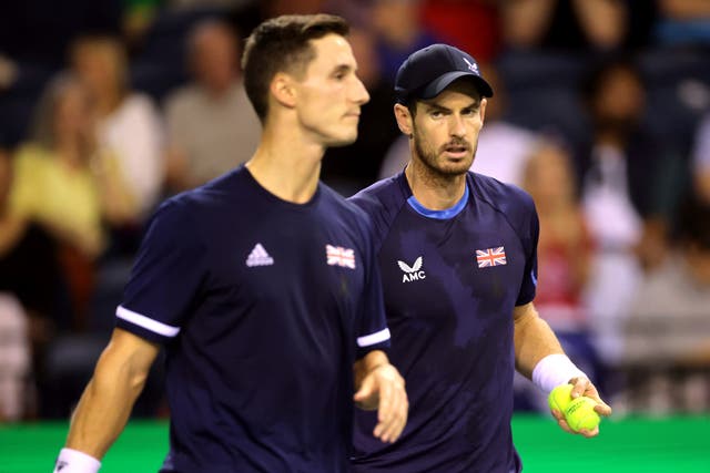 Great Britain’s Andy Murray (right) and Joe Salisbury were beaten in the deciding doubles rubber (Steve Welsh/PA)