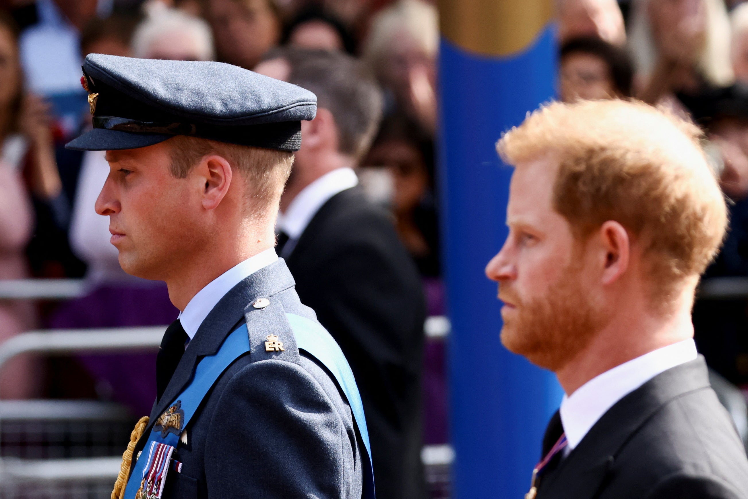 The Prince of Wales and Duke of Sussex will be among those standing vigil (Henry Nicholls/PA)