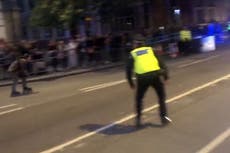 Roller-skater causes panic after almost crashing into King Charles’s car