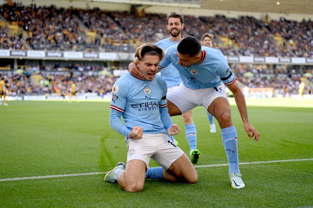<p>Grealish scored his first goal of the season as City went top at Molineux  </p>