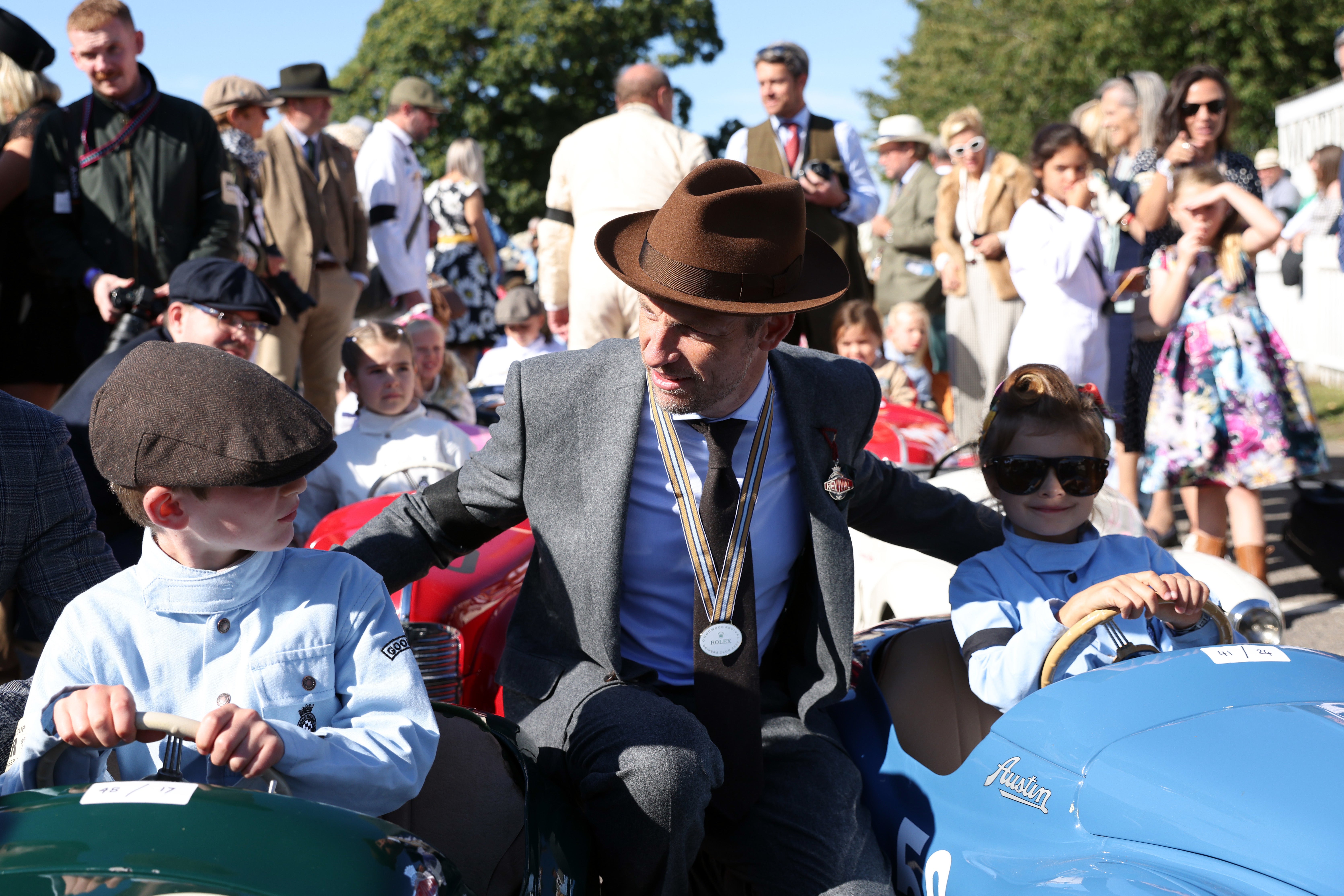 Button was also ready to offer some advice on how to find the perfect racing line (Matt Alexander/PA)