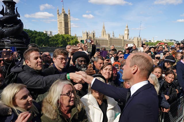 The Prince of Wales meets members of the public (Aaron Chown/PA)