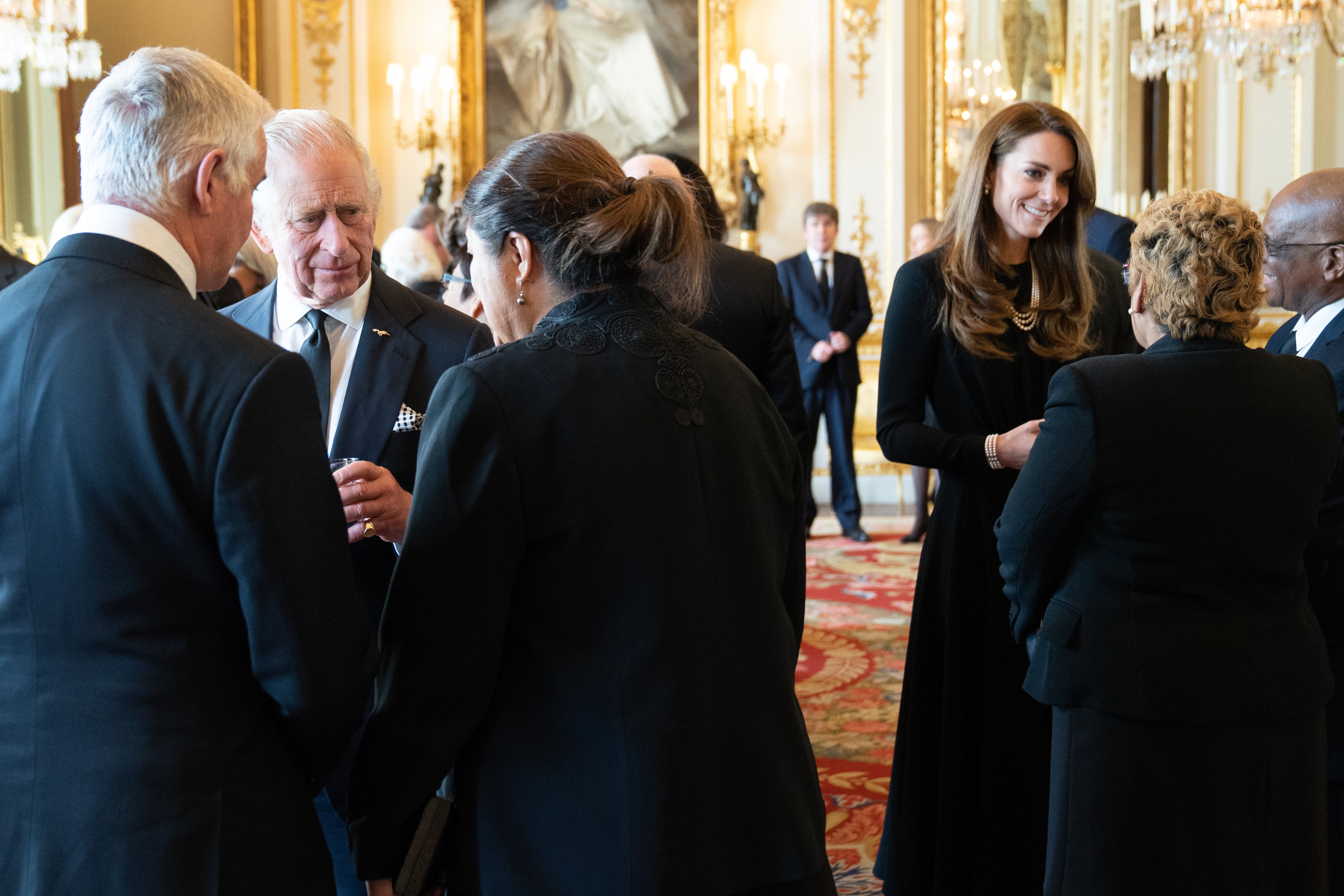 King Charles III and the Princess of Wales during the lunch (Stefan Rousseau/PA)