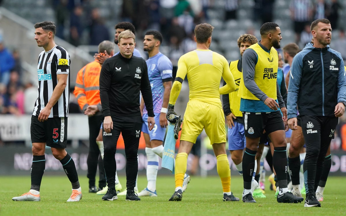 Eddie Howe admits Newcastle were off the pace in draw at home to Bournemouth