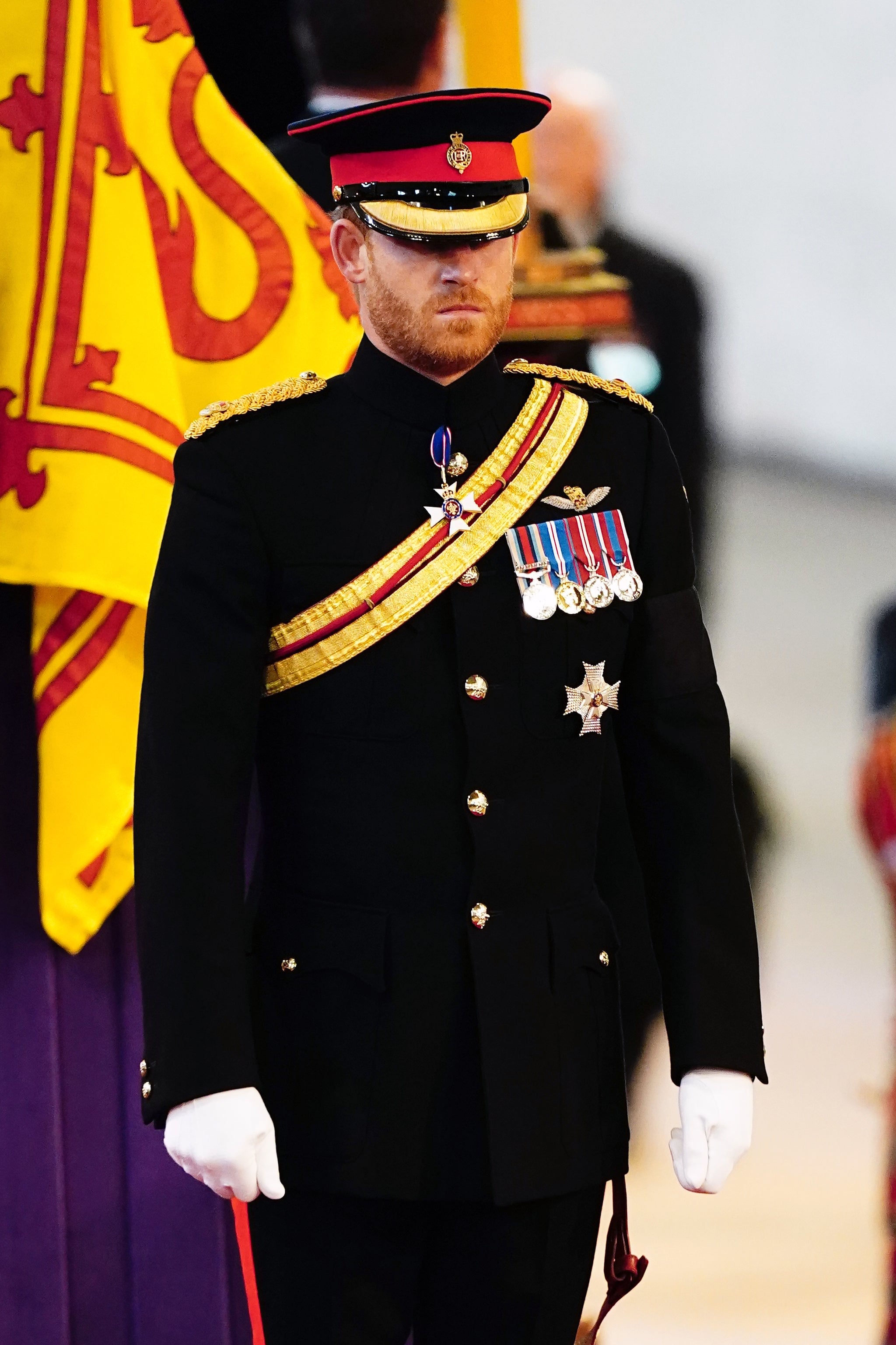 The Duke of Sussex holds a vigil beside the coffin of his grandmother (Aaron Chown/PA)