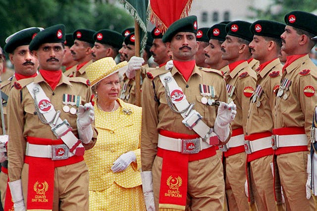 <p>The Queen in Islamabad in 1997</p>