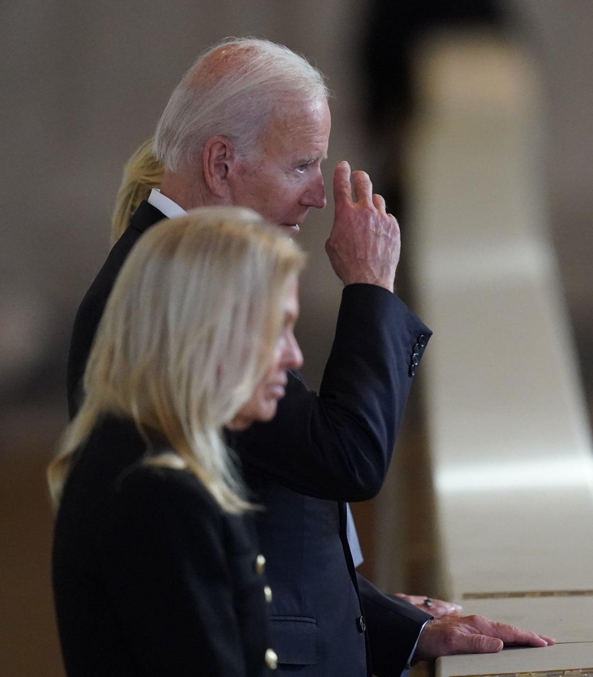 Biden and first lady pay respects to Queen Elizabeth II at Westminster Hall