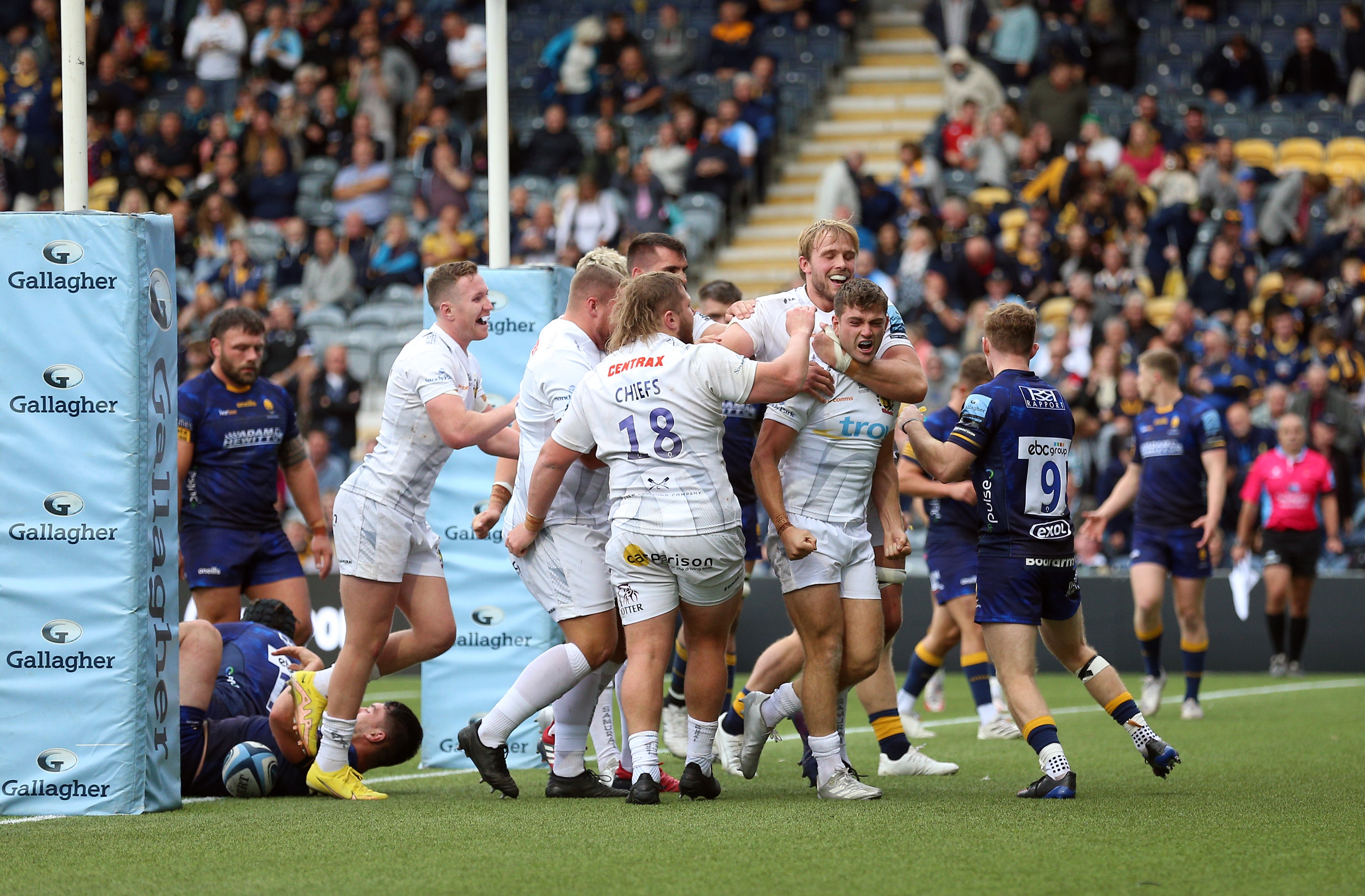 Exeter claimed victory over beleaguered Worcester (Nigel French/PA)