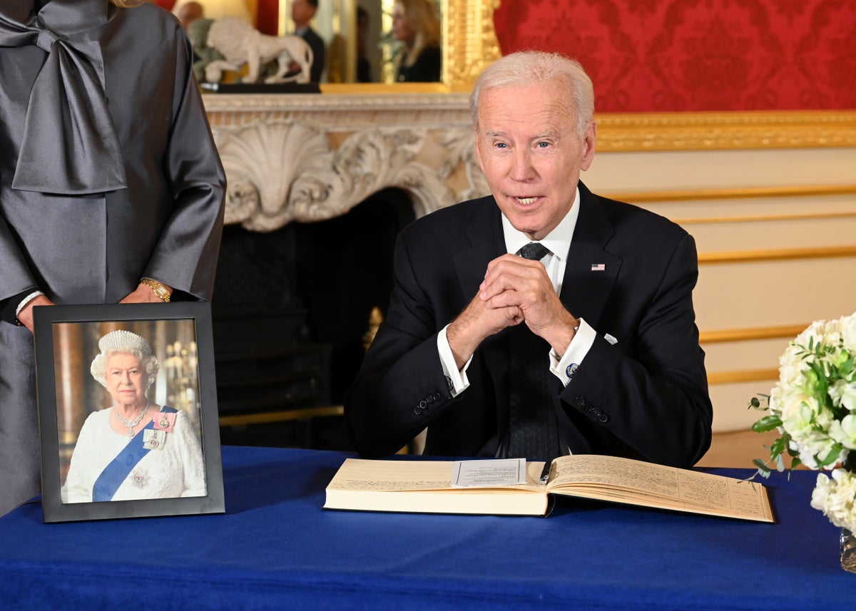 Joe Biden says ‘world is better’ thanks to Queen after visiting lying in state