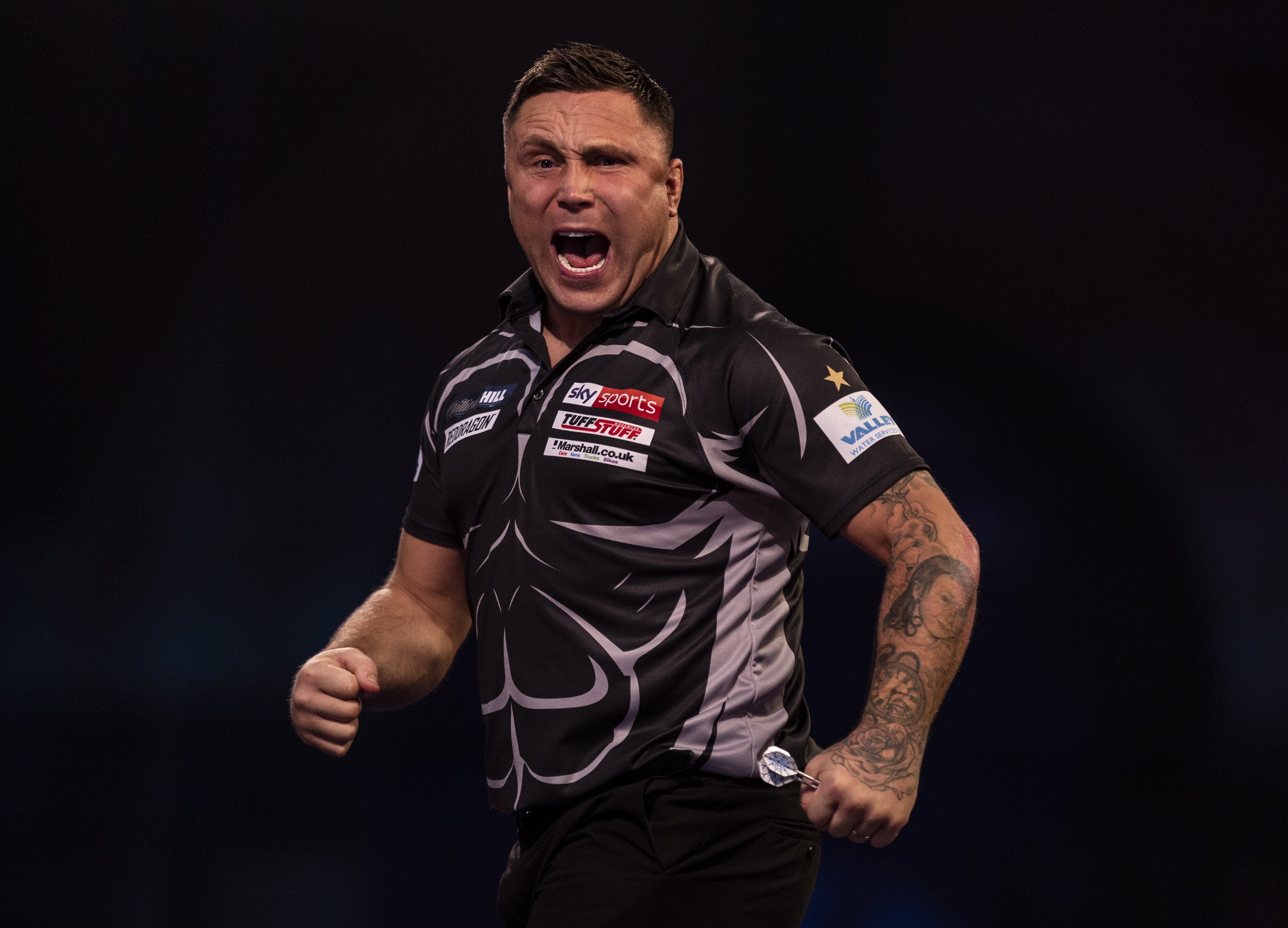 Gerwyn Price became a two-time champion at the World Series of Darts Finals (Steven Paston/PA)