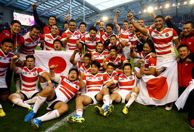 Japan pulled off a stunning upset against South Africa in the Rugby World Cup (Gareth Fuller/PA)